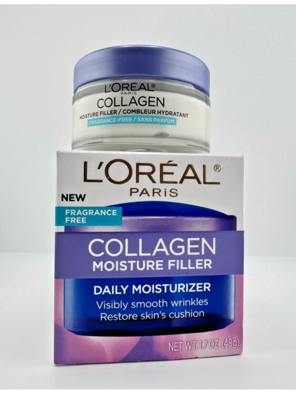 L'Oreal Paris Collagen Moisture Filler Daily Moisturizer Fragrance Free 1.7 oz